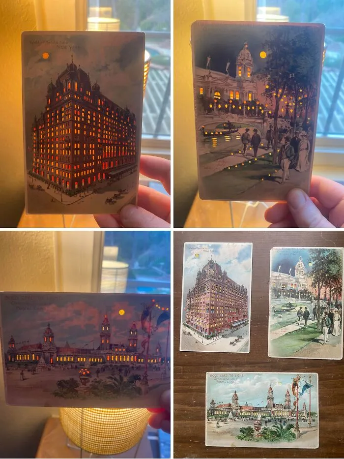 My Collection Of Antique Hold-To-Light Postcards!