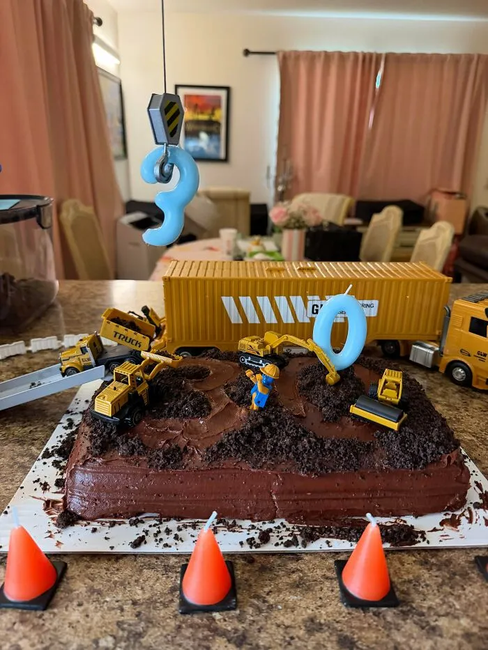 30th Birthday Construction Cake For My Fiancé