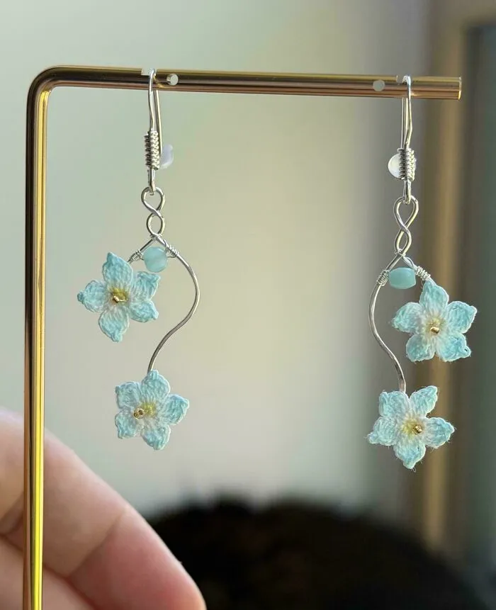 Microcrochet Earrings, Gift For Mil