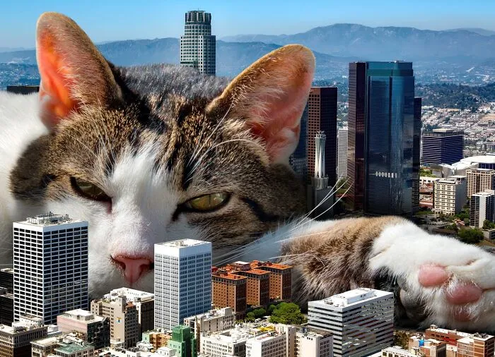 This Artist Continues His Giant-Cat Takeover With 30 New Surreal Digital Collages