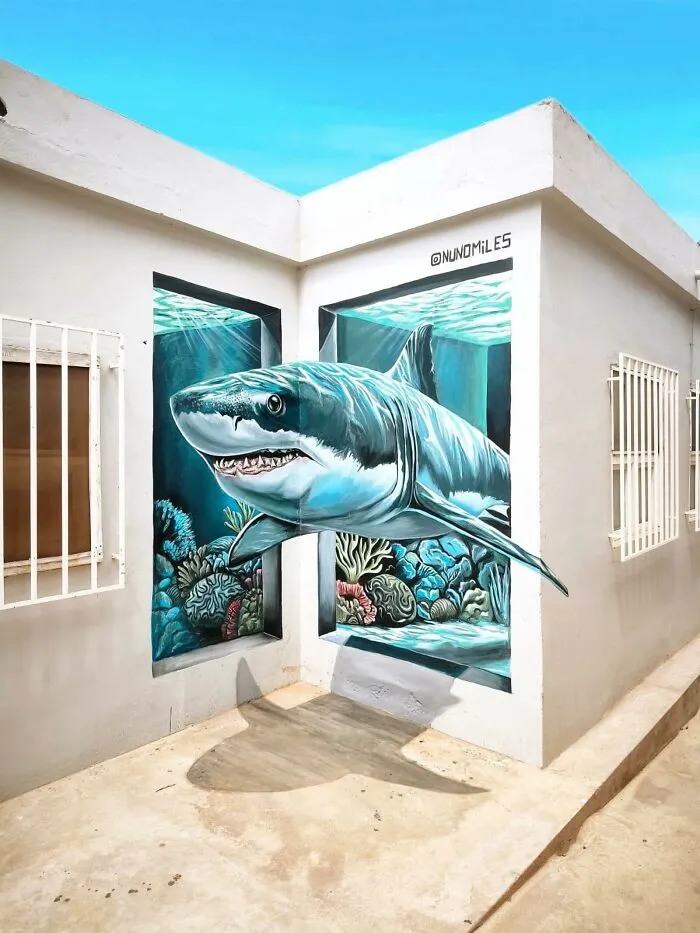 29 Amazing Wall Transformations By Nuno Miles That Turn Urban Spaces Into Hyperrealistic Art