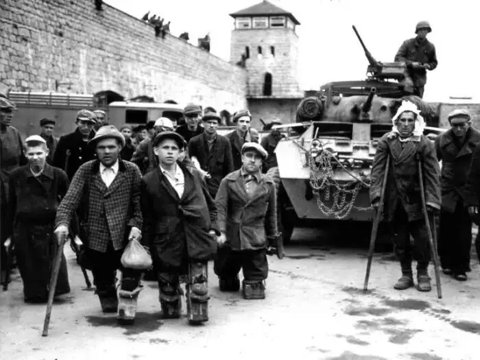 Inmates Of Mauthausen C****************p Located In Upper Austria, 1944