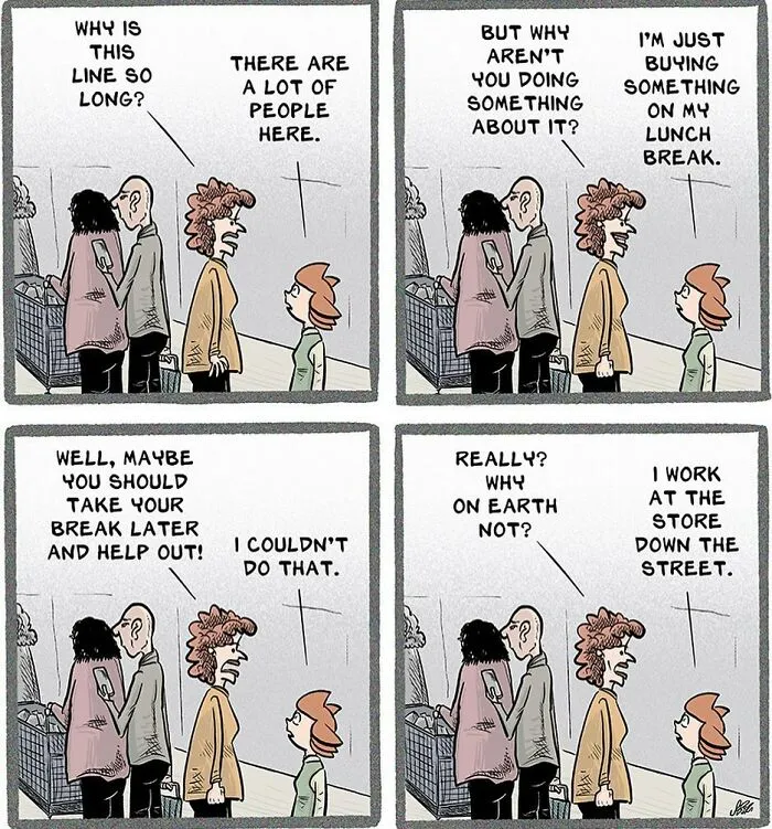 The Best 100 Comics By Stephen Beals About Retail, Work Stress, And Customer Interactions (Part 1)