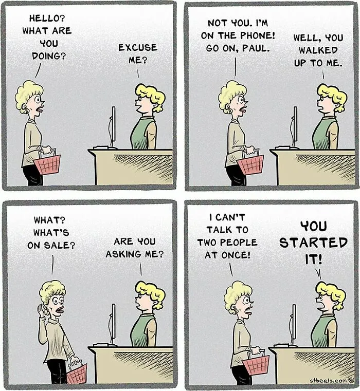 The Best 100 Comics By Stephen Beals About Retail, Work Stress, And Customer Interactions (Part 1)