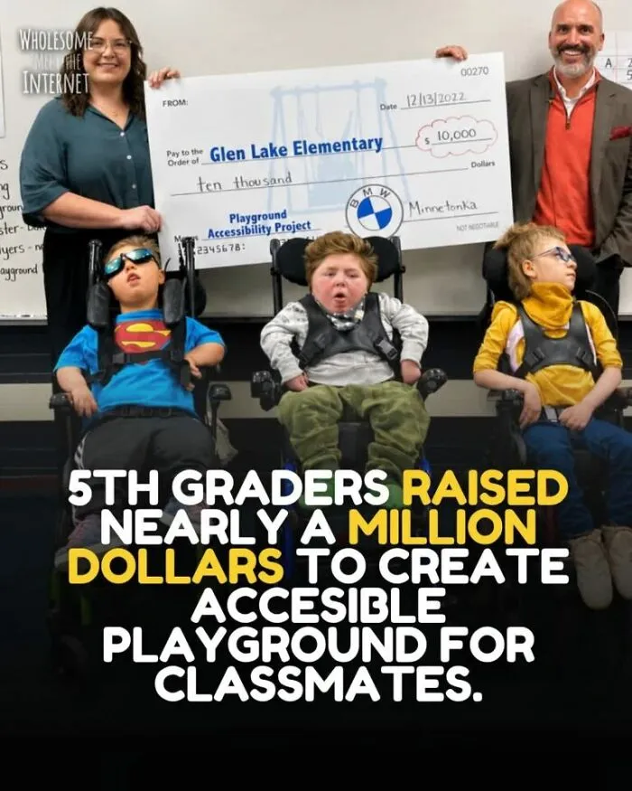 Wholesome meets the internet 5th graders raised nearly a million dollars for accessible playground