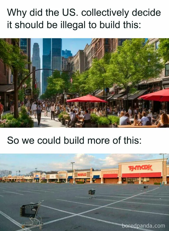 Americans Sure Do Love Their Strip Malls And Suburban Sprawl