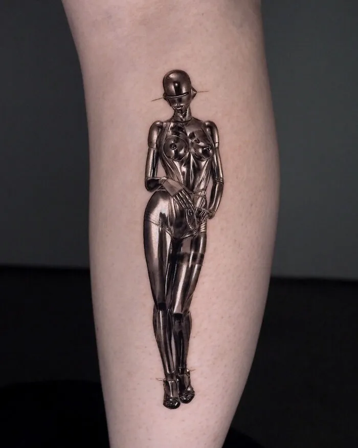 Futuristic Chrome Cyborg