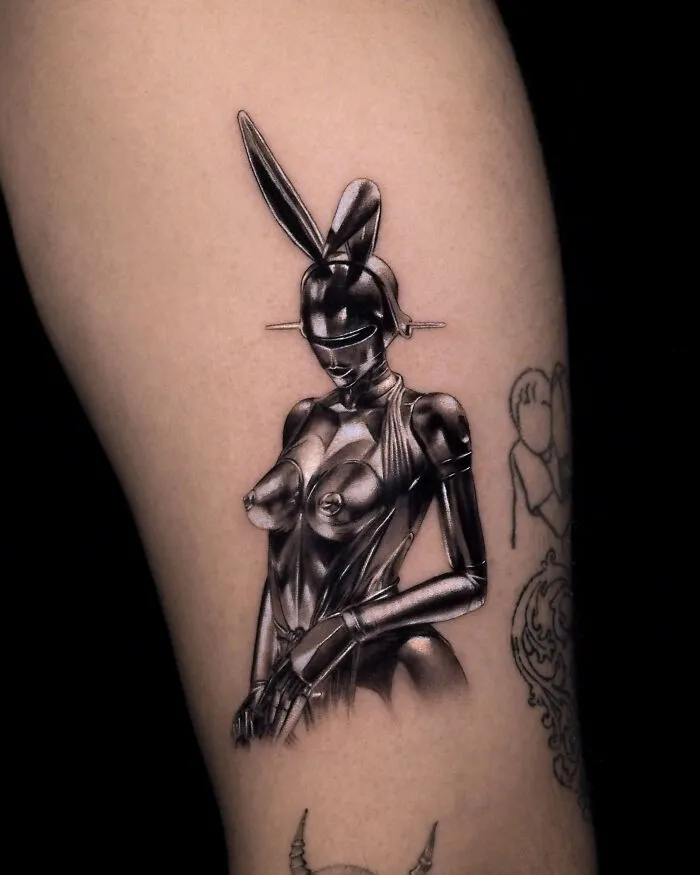 Chrome Cyborg With Rabbit Ears