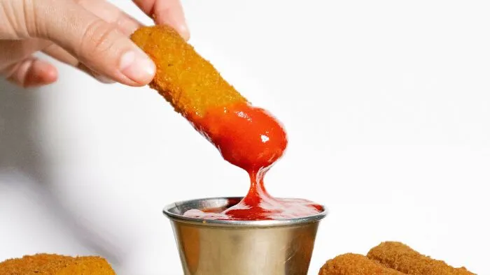 You can eat for free at any restaurant, but you must dip every bite in ketchup every time you eat out or get takeout.