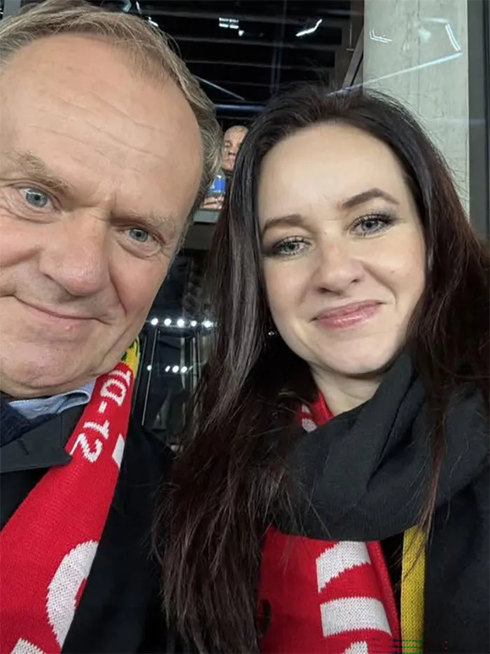 Polish And Lithuanian Pms During A Poland-Lithuania Football Match, October 2025