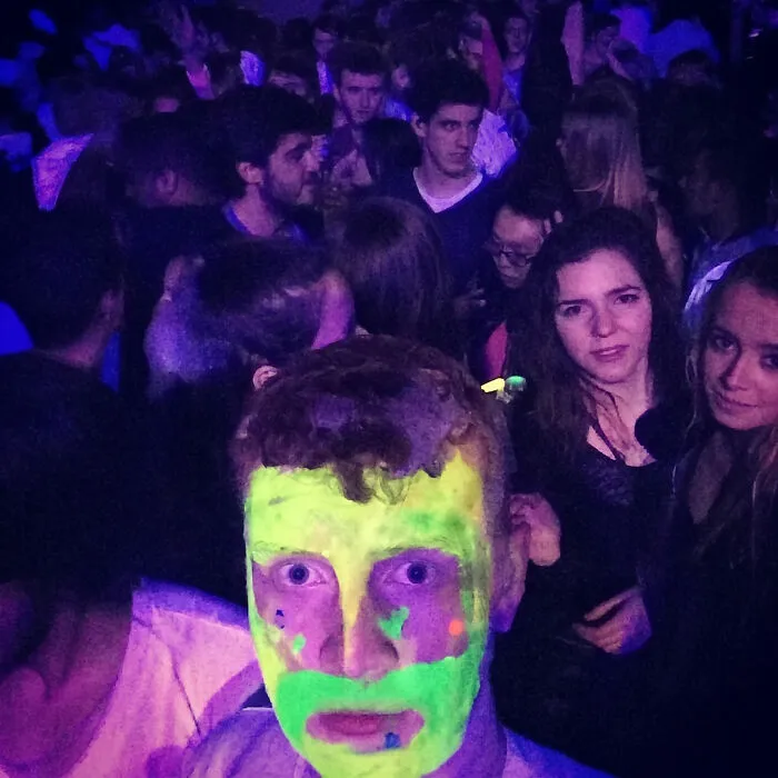 When You're The Only One In The Club That Takes The Words "Neon Rave" Seriously