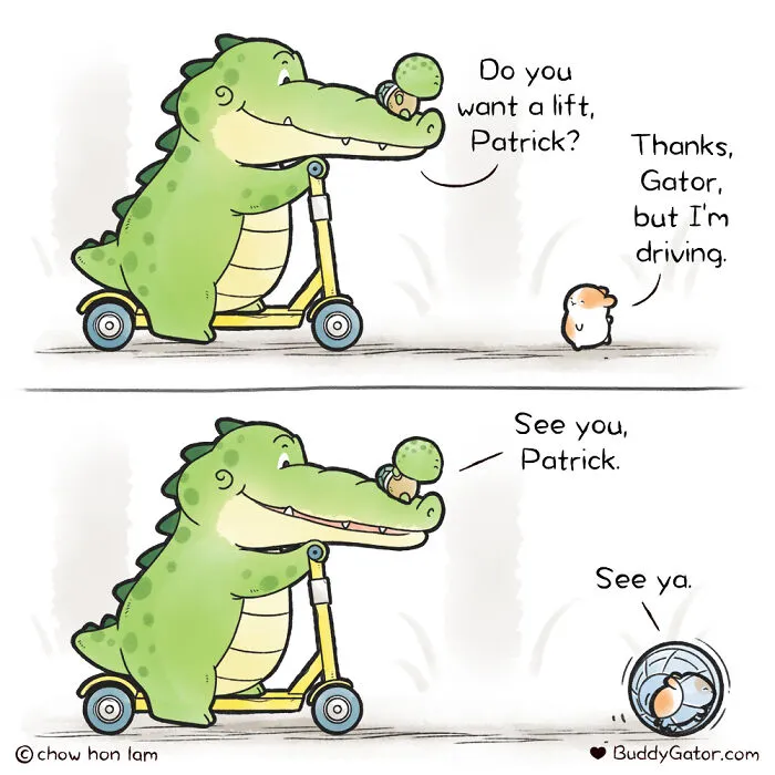 49 Wholesome Comics About An Alligator And His Friends By This Artist (New Pics)