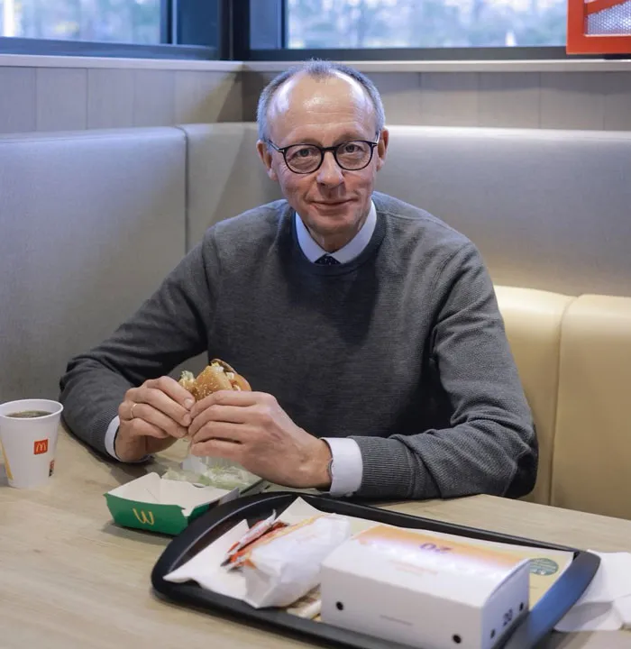 World leader enjoying a casual meal at McDonald's restaurant