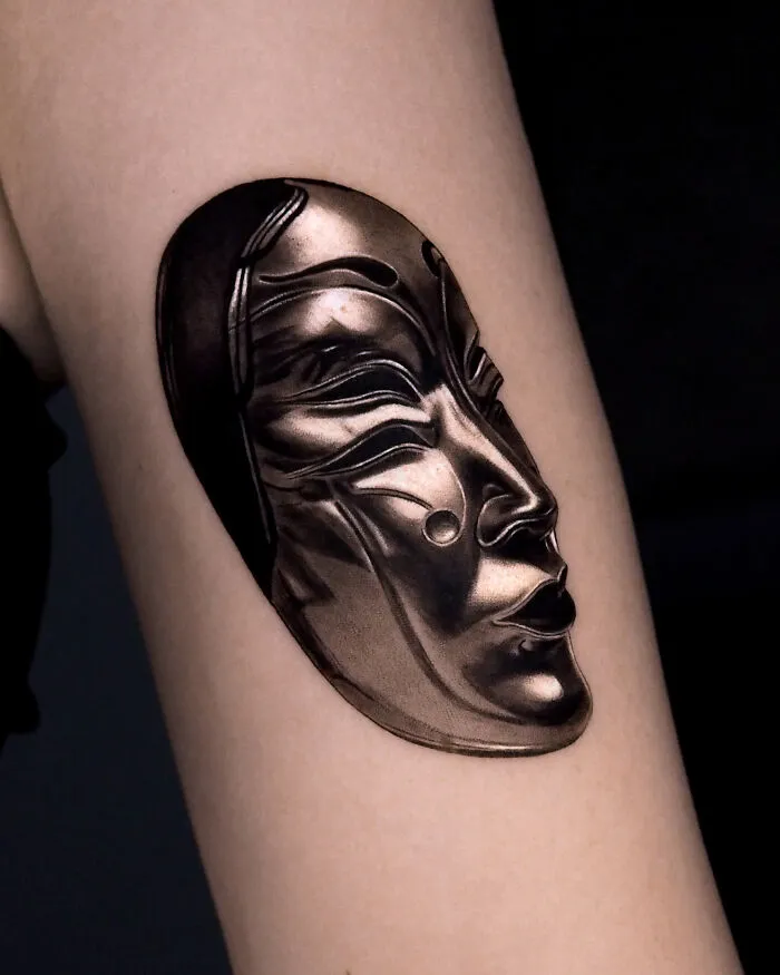 Chrome Venetian Mask