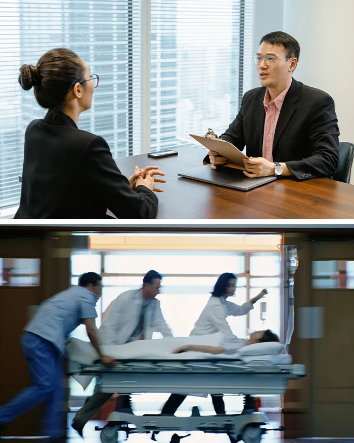 A Chinese Man's Years Of Overwork Caught Up With Him Mid-Interview