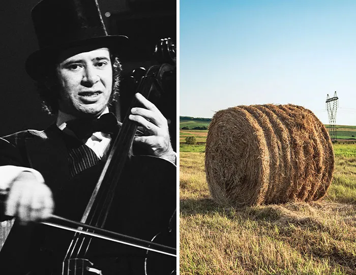 A Runaway Hay Bale Crushed A Musician's Van On A Country Road
