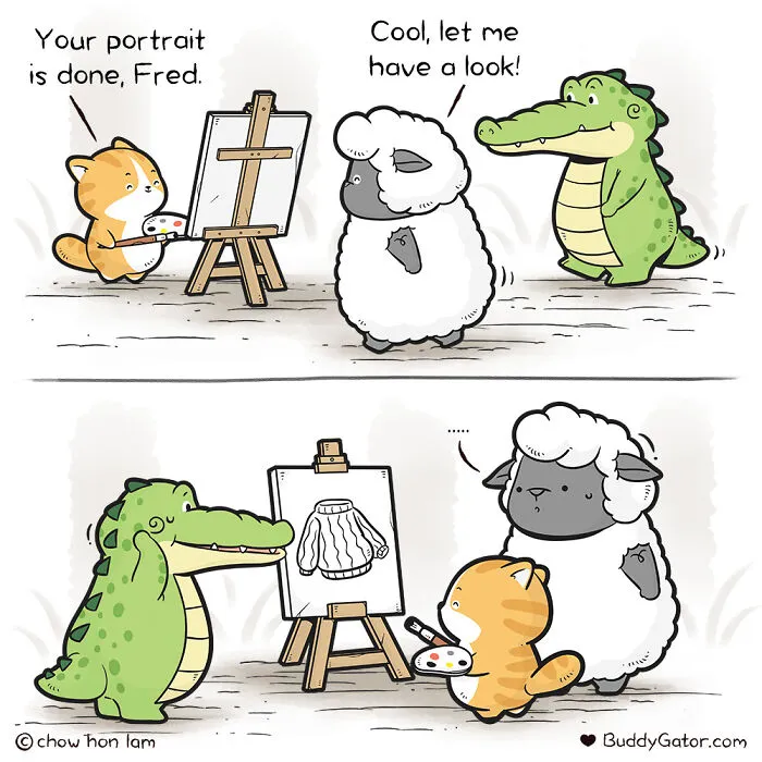 49 Wholesome Comics About An Alligator And His Friends By This Artist (New Pics)