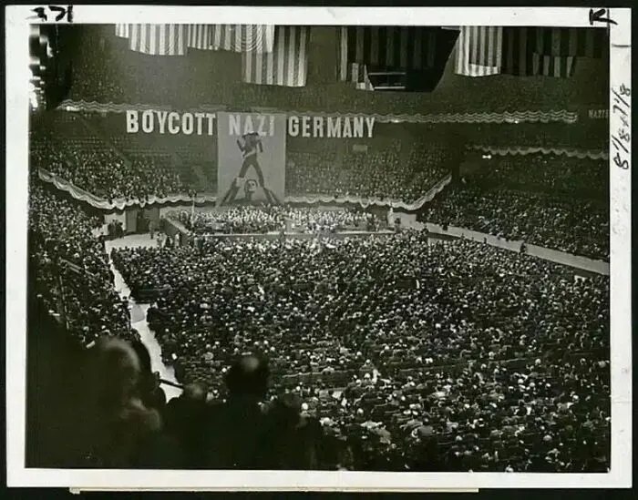 Concentración antifascista en Nueva York, Madison Square Garden, 1937