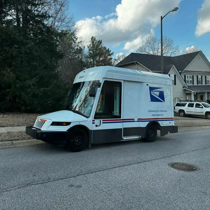 The New USPS Vehicles. Much Like The Cyber Truck, It Looks Like A Kid Drew It