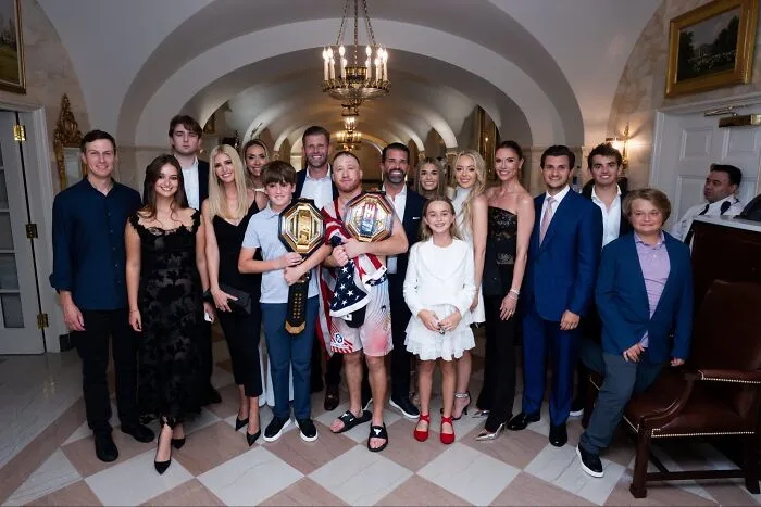 The Trump family with Justin Gaethje
