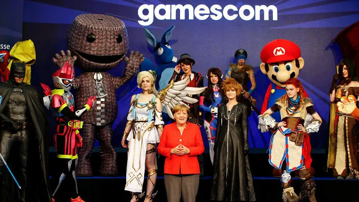 Angela Merkel At Gamescom 2017