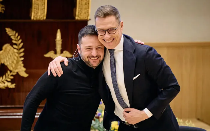 President Of Ukraine Volodymyr Zelenskyy And President Of The Republic Of Finland Alexander Stubb