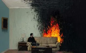 This Artist Turns Fire, Silence, And Emotional Pain Into Deeply Psychological Surreal Art (33 New Pics)