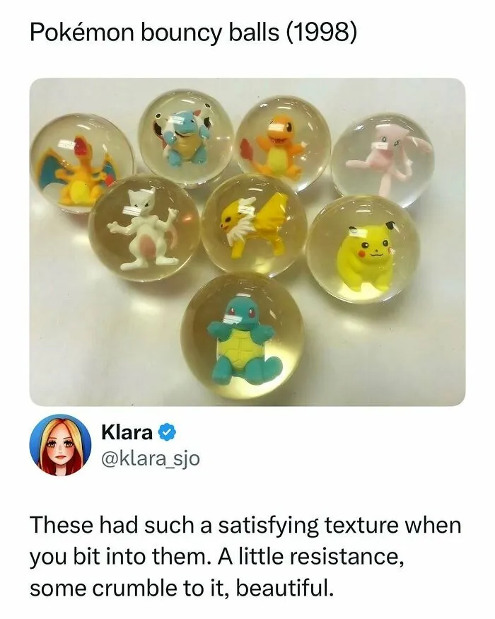 1998 Pokemon bouncy balls with various characters inside clear spheres