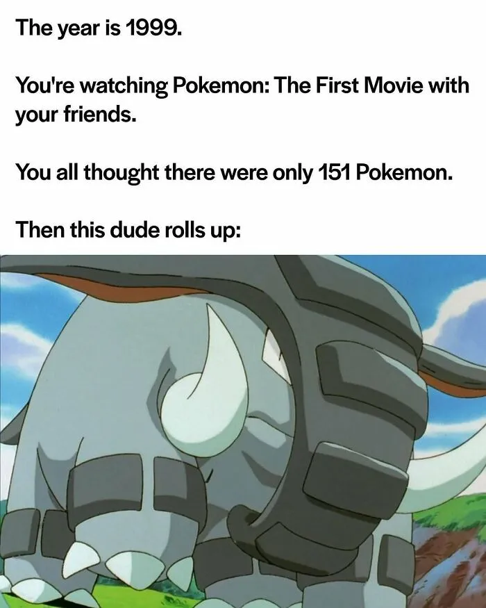 Pokemon first movie scene revealing new Pokemon beyond original 151 in 1999