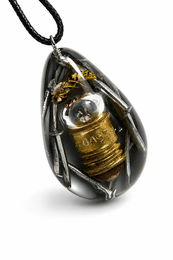20 Remarkable Resin Jewelry Pieces By Oleksandra Fomchenko, Where Nature, Personal History, And Healing Become One
