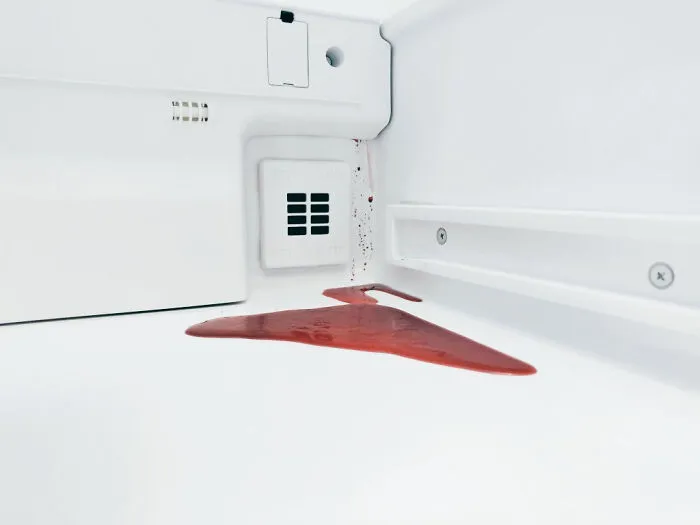 A Jar Of Beetroot Leaked In The Fridge And It Looks Like A Kubrick Movie