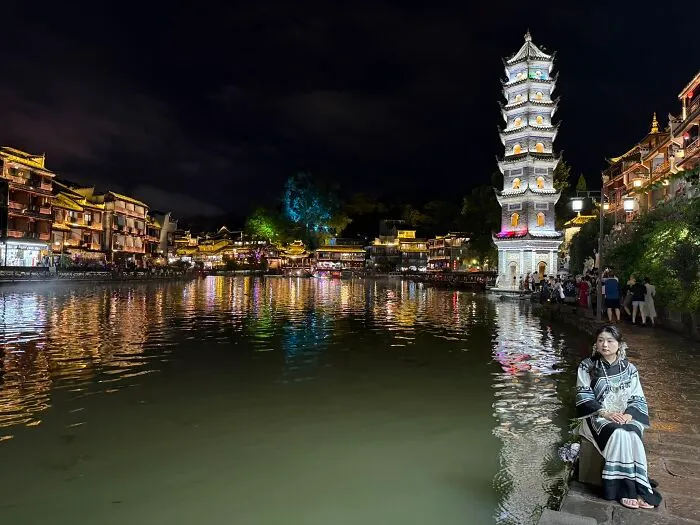 Fenghuang Ancient Town By Night