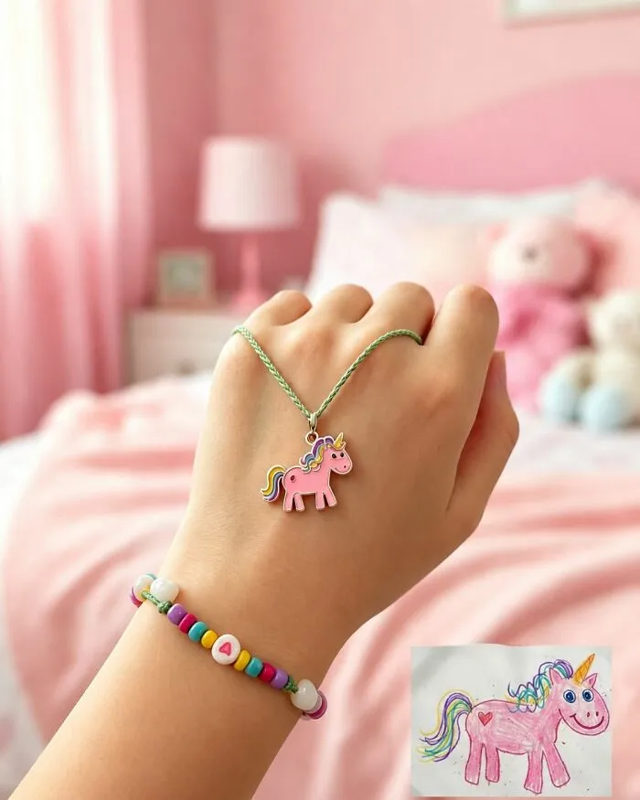 20 Children’s Drawings Turned Into Handcrafted Enamel Jewelry By Minttnim