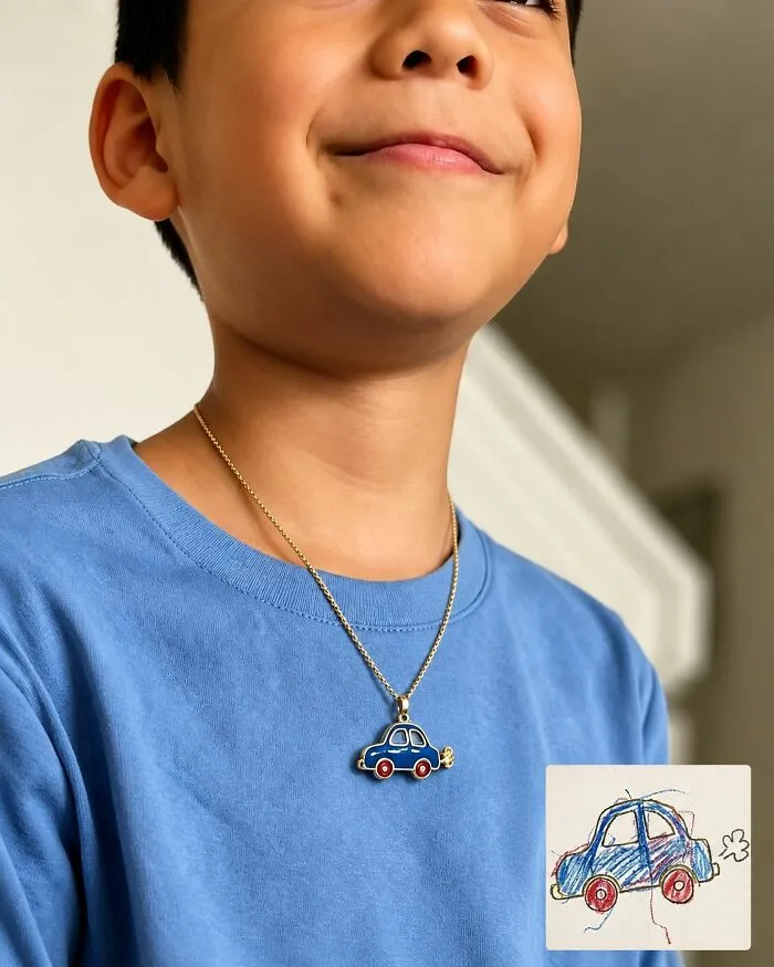 20 Children’s Drawings Turned Into Handcrafted Enamel Jewelry By Minttnim