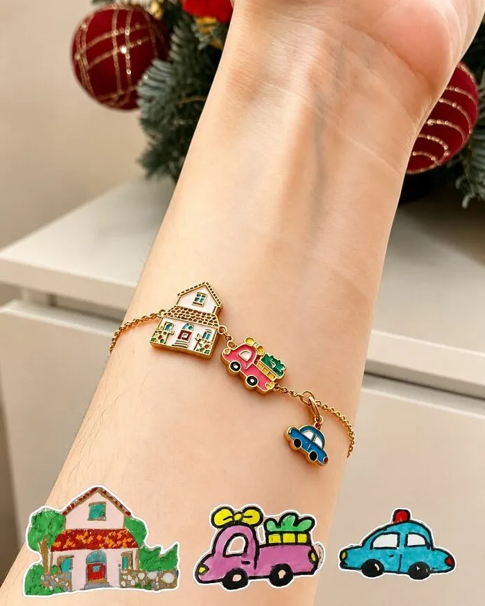 20 Children’s Drawings Turned Into Handcrafted Enamel Jewelry By Minttnim