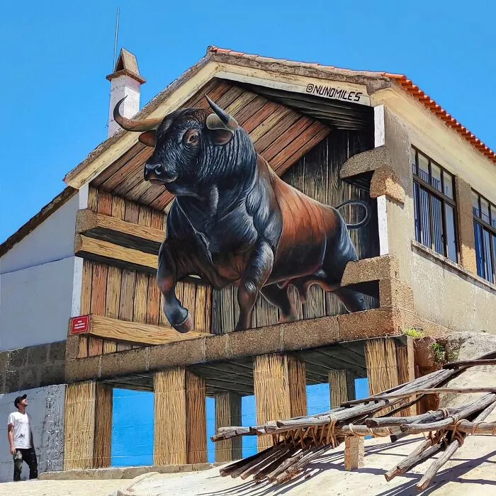 29 Amazing Wall Transformations By Nuno Miles That Turn Urban Spaces Into Hyperrealistic Art