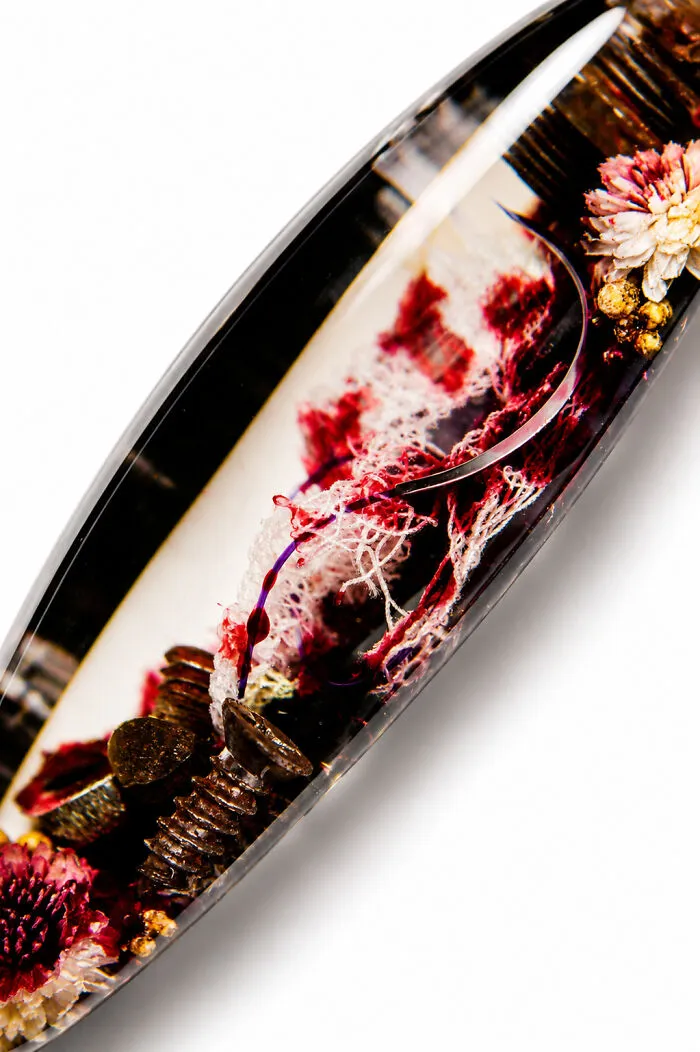 20 Remarkable Resin Jewelry Pieces By Oleksandra Fomchenko, Where Nature, Personal History, And Healing Become One