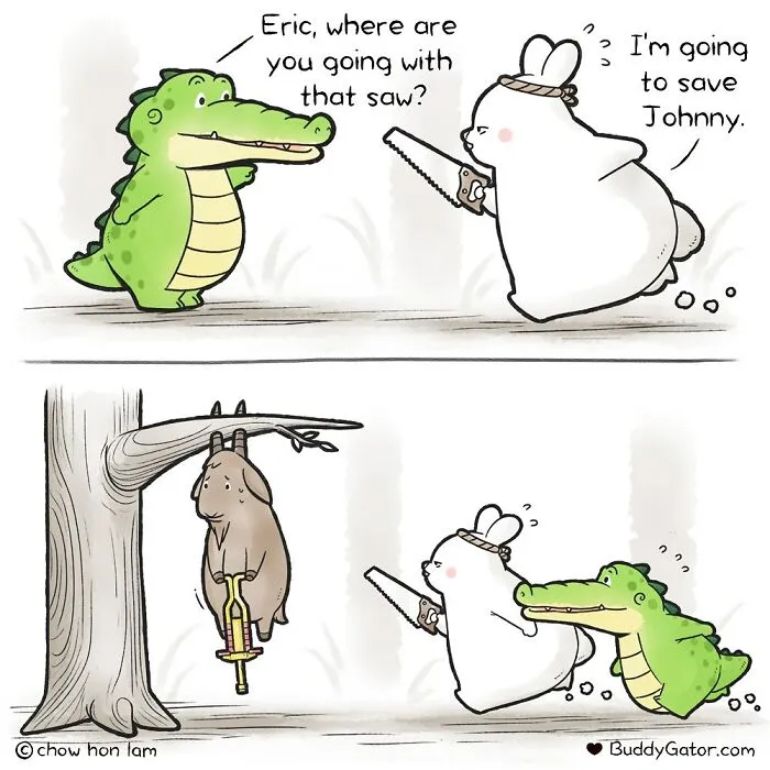 49 Wholesome Comics About An Alligator And His Friends By This Artist (New Pics)
