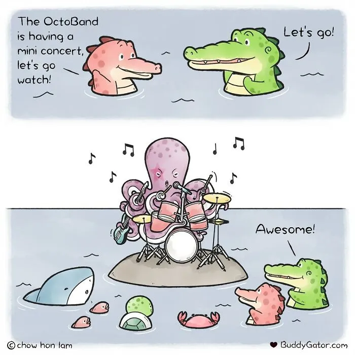 49 Wholesome Comics About An Alligator And His Friends By This Artist (New Pics)