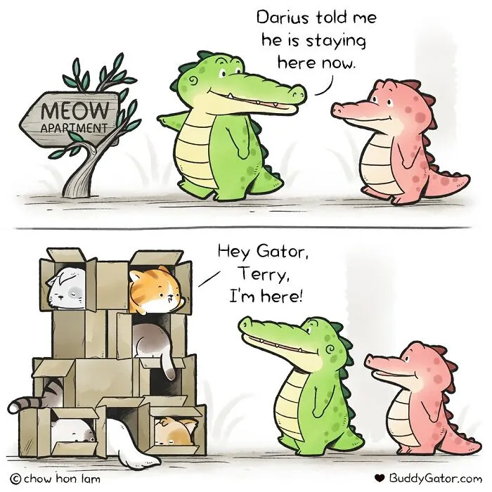 49 Wholesome Comics About An Alligator And His Friends By This Artist (New Pics)