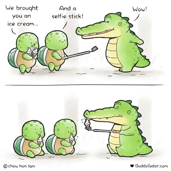 49 Wholesome Comics About An Alligator And His Friends By This Artist (New Pics)