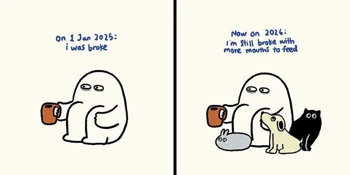 24 New Relatable Doodles By ‘Quietly Doodling’ That Feel Like The Intrusive Thoughts You Might Have