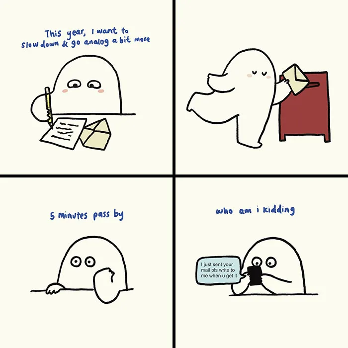 24 New Relatable Doodles By ‘Quietly Doodling’ That Feel Like The Intrusive Thoughts You Might Have