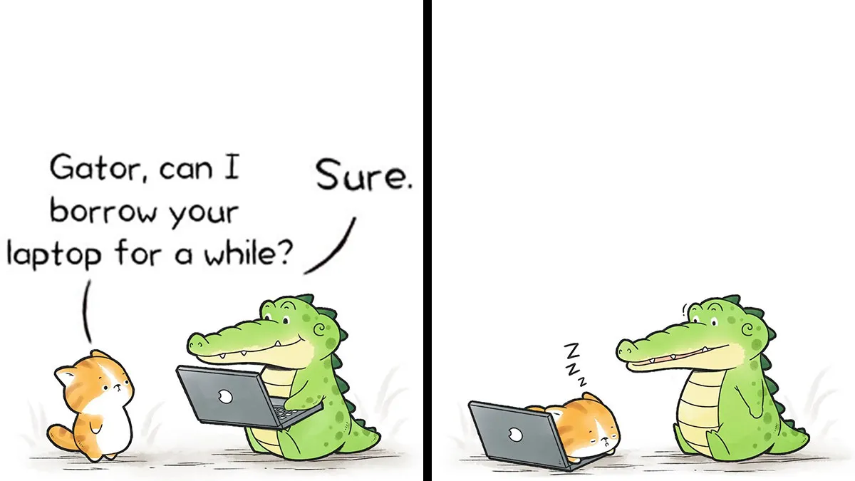 49 Wholesome Comics About An Alligator And His Friends By This Artist (New Pics)