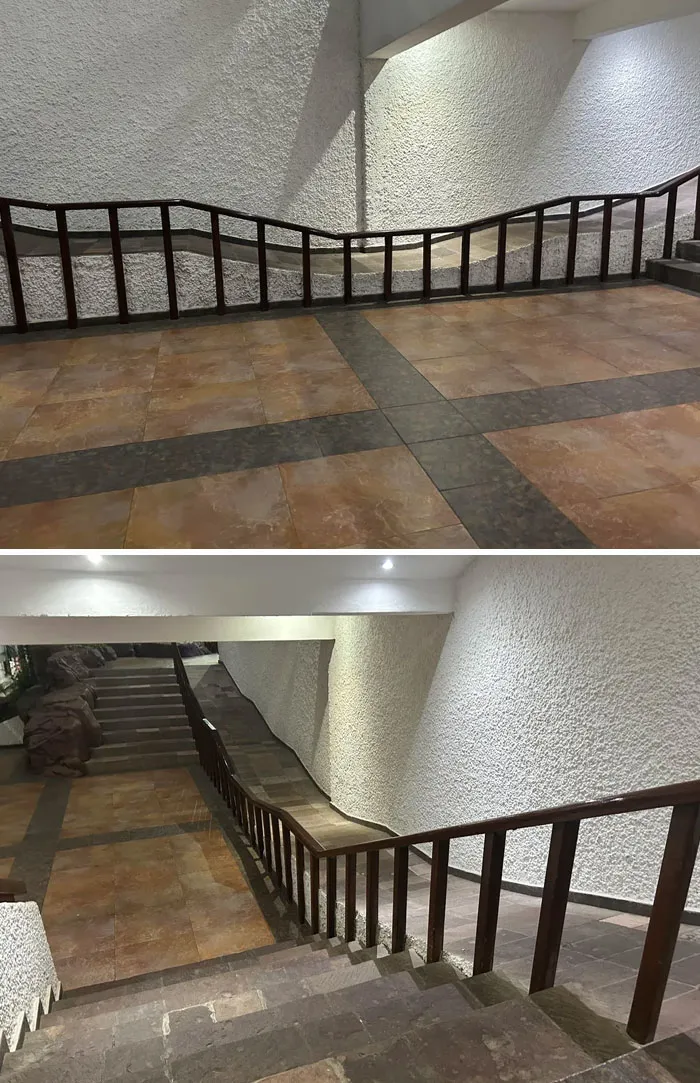 Rampa de acceso en el resort donde me hospedo en México.
