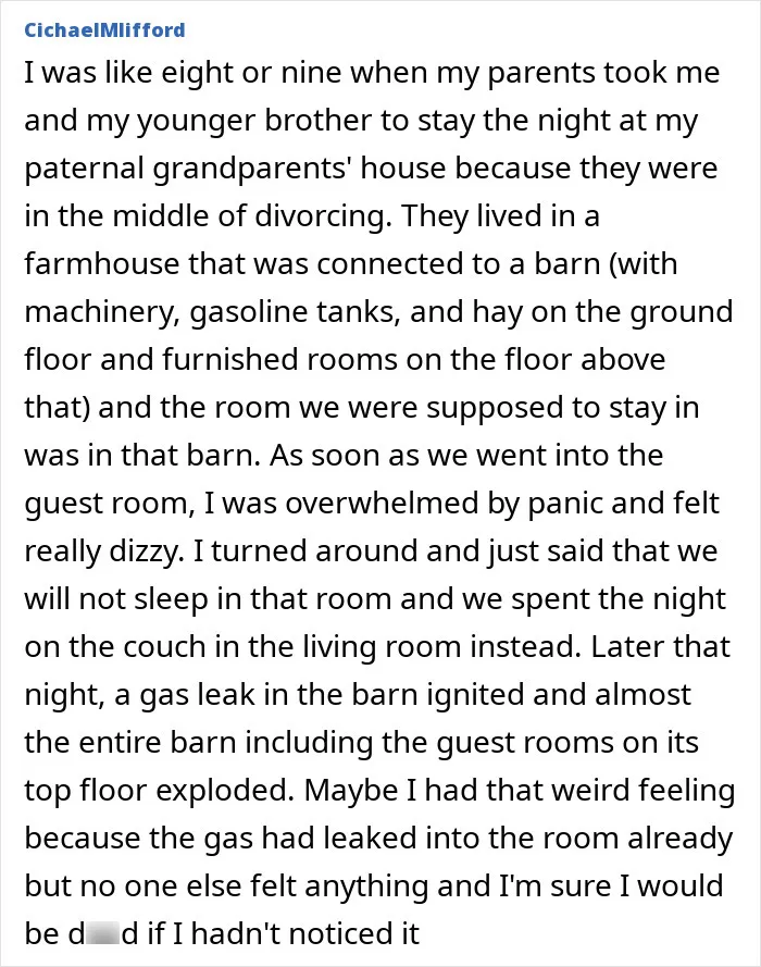 35 Chilling Stories From People Who Listened To That Voice In Their Head And Never Regretted It