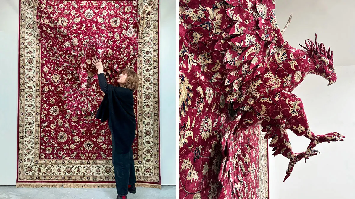 This Scottish Artist Creates Sculptures That Look Like Animals Escaping From Carpets (23 Pics)