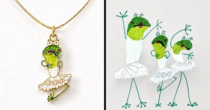 20 Children’s Drawings Turned Into Handcrafted Enamel Jewelry By Minttnim