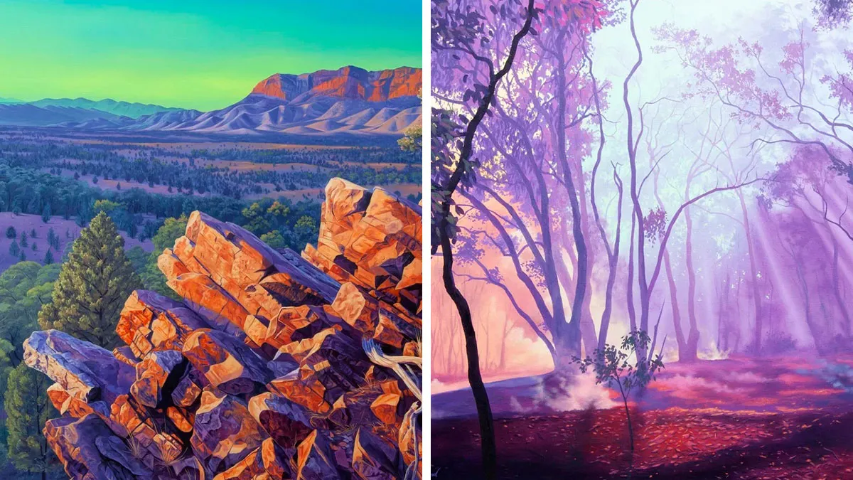 This Artist Created 31 Paintings Where Mountains, Deserts, And Skies Feel Almost Alien