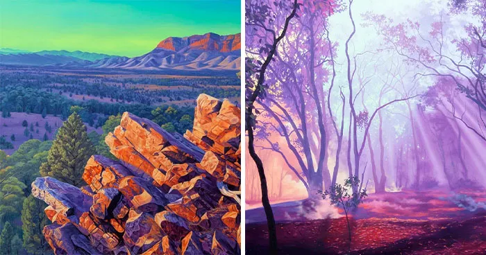 This Artist Created 31 Paintings Where Mountains, Deserts, And Skies Feel Almost Alien
